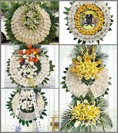 山东青岛即墨市北安街道周北村花圈速递